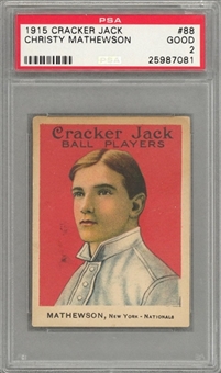 1915 Cracker Jack #88 Christy Mathewson – PSA GD 2